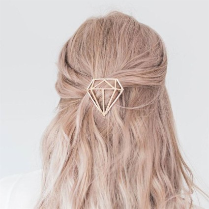 SOHO Diamond Hair Clip - Gold